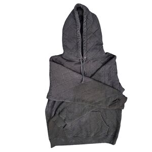 Supreme Quilted Men's Black Hoodie - Size Medium